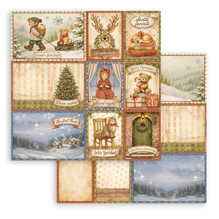 Scrapbooking Printed Pad for Art and Craft 10 sheets cm 20,3X20,3 (8"X8") - Silent Night
