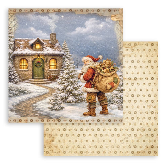 Scrapbooking Printed Pad for Art and Craft 10 sheets cm 20,3X20,3 (8"X8") - Silent Night