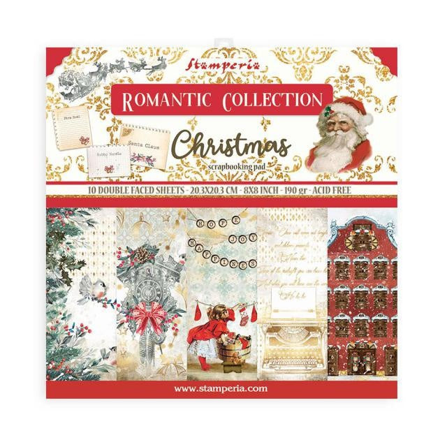 Papierblock 20,3x20,3 cm - 10 Blatt - Romantische Weihnachten