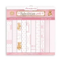 Papierblock 20,3x20,3 cm - 10 Blätter - Hintergrundauswahl - BabyDream Pink