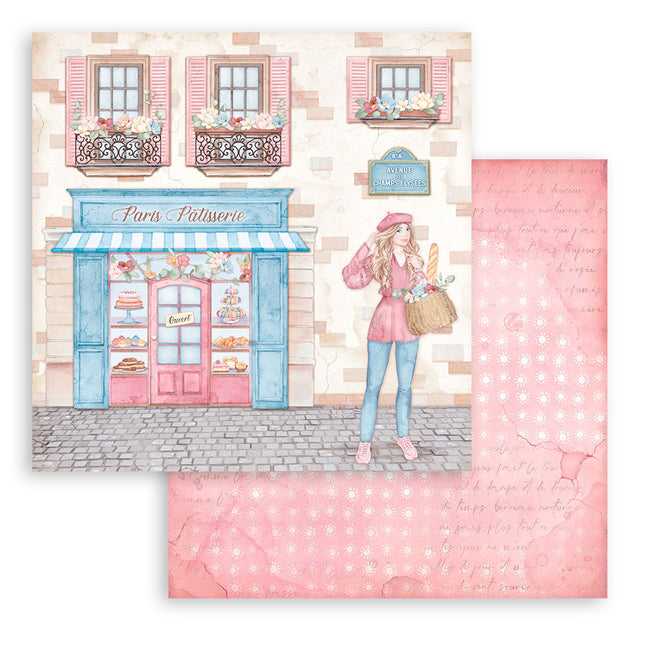Papierblock 20,3x20,3 cm - 10 Blatt - Create Happiness Oh lá lá  