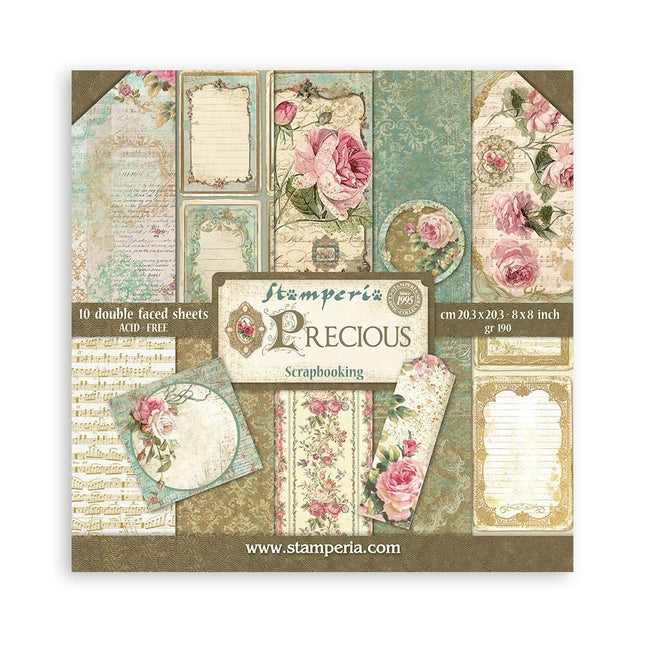 Papierblock 20,3x20,3 cm - 10 Blätter - Precious