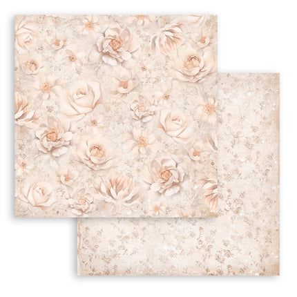Papierblock 20,3x20,3 cm - 10 Blätter - Romance Forever