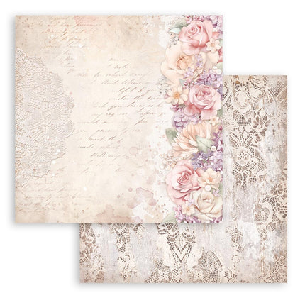 Papierblock 20,3x20,3 cm - 10 Blätter - Romance Forever
