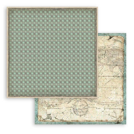 Papierblock 20,3x20,3 cm - 10 Blatt - Backgrounds Selection - Fantastische Reisen