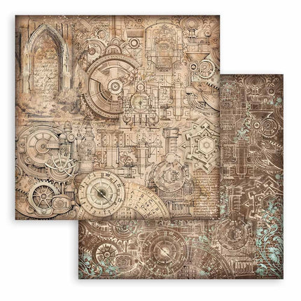 Papierblock 20,3x20,3 cm - 10 Blatt - Backgrounds Selection - Sir Vagabond in Fantasy World