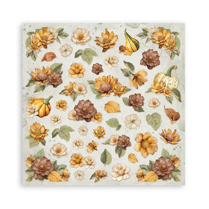 Papierblock 20,3x20,3 cm - 22 Blatt - Einseitig Goldene Harmonie