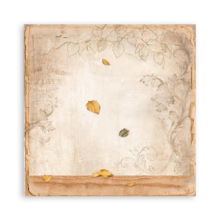 Papierblock 20,3x20,3 cm - 22 Blatt - Einseitig Goldene Harmonie