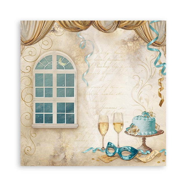 Papierblock 20,3x20,3 cm - 22 Blatt - Einseitig Masquerade
