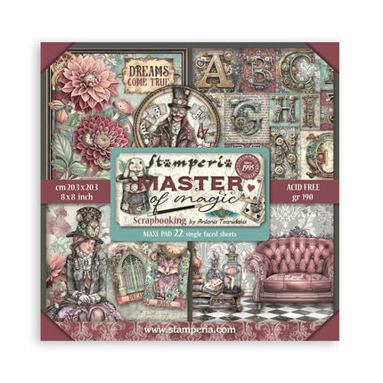Papierblock 20,3x20,3 cm - 22 Blätter - Einseitig Meister der Magie