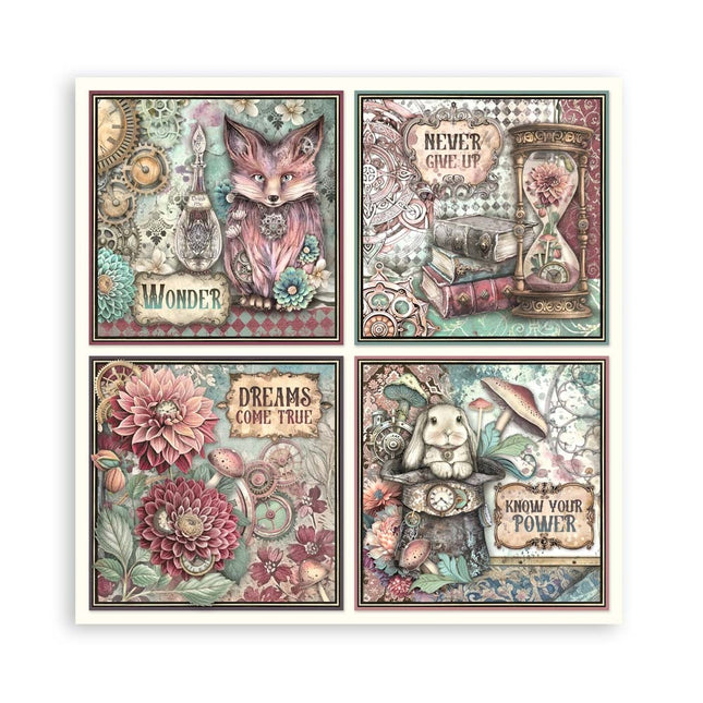 Papierblock 20,3x20,3 cm - 22 Blätter - Einseitig Meister der Magie