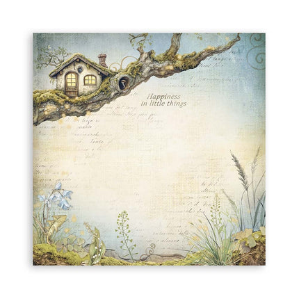 Papierblock 20,3x20,3 cm - 22 Blatt - Einseitig Hidden Grove