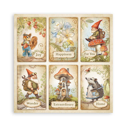 Papierblock 20,3x20,3 cm - 22 Blatt - Einseitig Hidden Grove