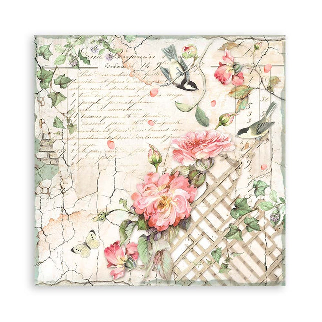 Papierblock 20,3x20,3 cm - 22 Blatt - Einseitig House of Roses