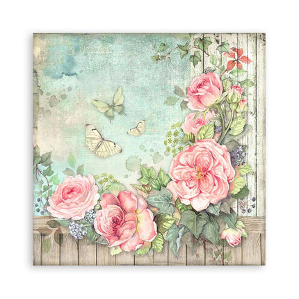 Papierblock 20,3x20,3 cm - 22 Blatt - Einseitig House of Roses