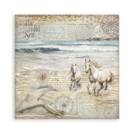 Papierblock 20,3x20,3 cm - 22 Blatt - Einseitig Silent Sea