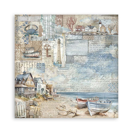 Papierblock 20,3x20,3 cm - 22 Blatt - Einseitig Silent Sea
