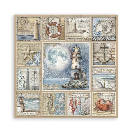 Papierblock 20,3x20,3 cm - 22 Blatt - Einseitig Silent Sea