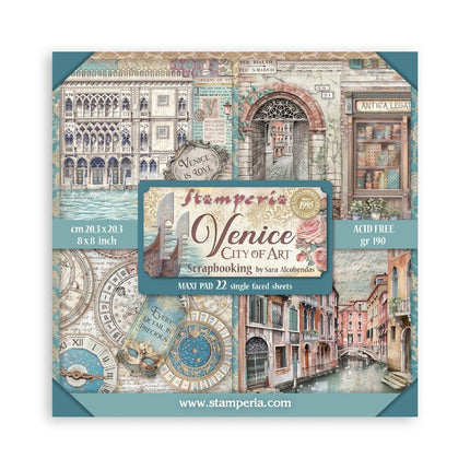 Papierblock 20,3x20,3 cm - 22 Blatt - Einseitig - Venice City of Art