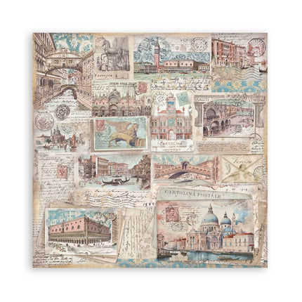 Papierblock 20,3x20,3 cm - 22 Blatt - Einseitig - Venice City of Art