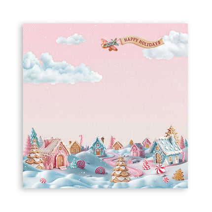 Papierblock 20,3x20,3 cm - 22 Blatt - Einseitig Candy Christmas