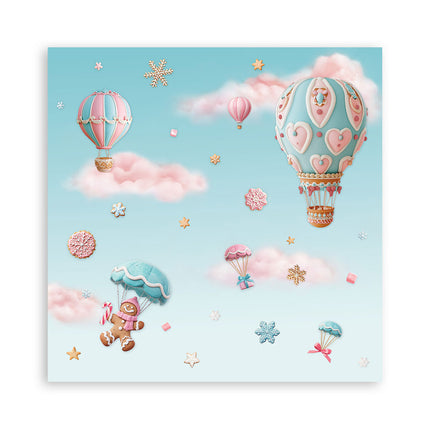Papierblock 20,3x20,3 cm - 22 Blatt - Einseitig Candy Christmas
