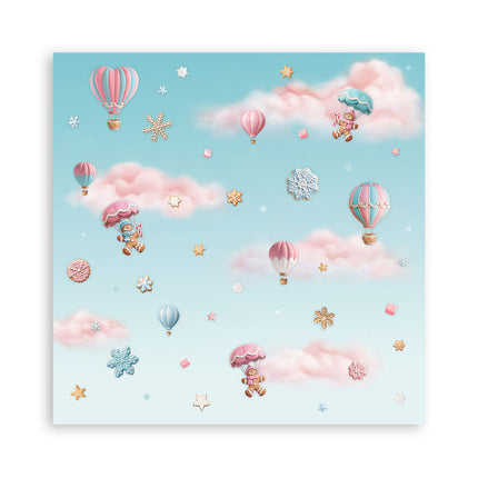 Papierblock 20,3x20,3 cm - 22 Blatt - Einseitig Candy Christmas