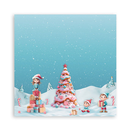Papierblock 20,3x20,3 cm - 22 Blatt - Einseitig Candy Christmas