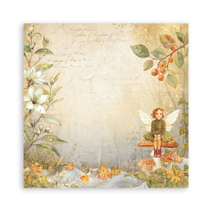 Papierblock 20,3x20,3 cm - 22 Blatt - Einseitig Flüsternde Wälder