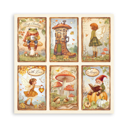 Papierblock 20,3x20,3 cm - 22 Blatt - Einseitig Flüsternde Wälder