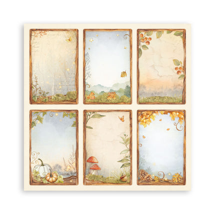 Papierblock 20,3x20,3 cm - 22 Blatt - Einseitig Flüsternde Wälder