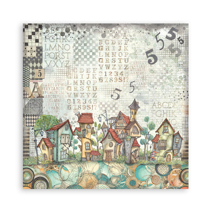 Papierblock 20,3x20,3 cm - 22 Blätter - Einseitig Flauschige Freunde