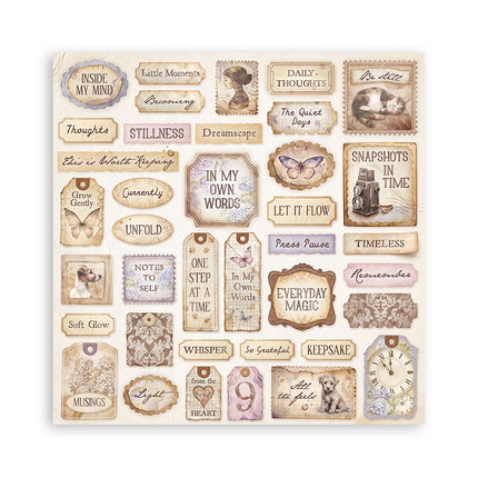 Papierblock 20,3x20,3 cm - 22 Blätter - Einseitig Quiet Days