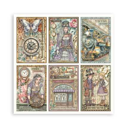 Bedrucktes Scrapbooking-Pad für Kunst und Handwerk 22 Blatt cm 20,3x20,3 (8"x8") einseitig Gardens of Time