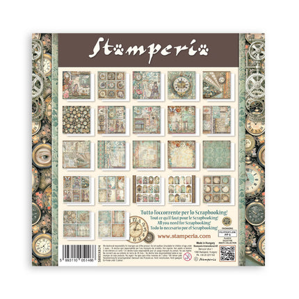 Bedrucktes Scrapbooking-Pad für Kunst und Handwerk 22 Blatt cm 20,3x20,3 (8"x8") einseitig Gardens of Time