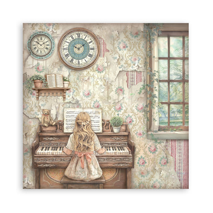 Scrapbooking-Druckblock für Kunst und Handwerk 22 Blatt cm 20,3x20,3 (8"x8") einseitig bedruckt - Symphony
