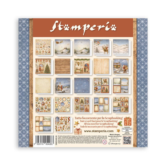 Scrapbooking Printed Pad for Art and Craft 22 sheets cm 20,3X20,3 (8"X8") Single Face Silent Night