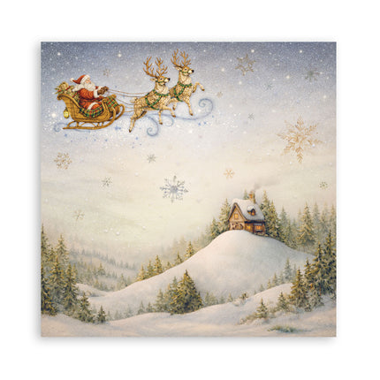 Scrapbooking Printed Pad for Art and Craft 22 sheets cm 20,3X20,3 (8"X8") Single Face Silent Night