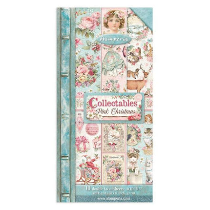 Collectables 10 Blätter 15x30,5 cm (6”x12”) - Pink Christmas