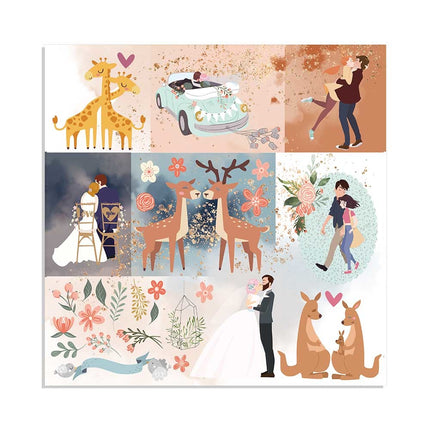 Papierblock 30,5x30,5 cm - 22 Blatt - Einseitig Love Story