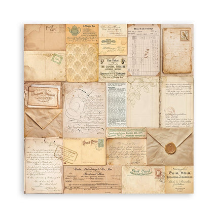 Papierblock 30,5x30,5 cm - 22 Blatt - Einseitig bedruckt - Goldene Harmonie