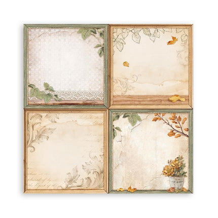 Papierblock 30,5x30,5 cm - 22 Blatt - Einseitig bedruckt - Goldene Harmonie