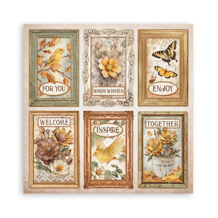 Papierblock 30,5x30,5 cm - 22 Blatt - Einseitig bedruckt - Goldene Harmonie