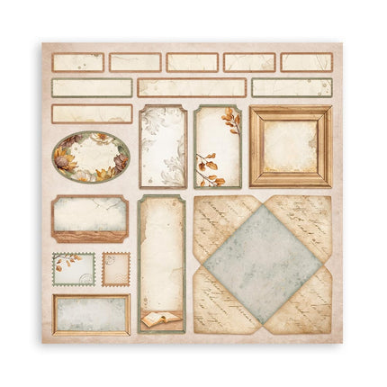 Papierblock 30,5x30,5 cm - 22 Blatt - Einseitig bedruckt - Goldene Harmonie