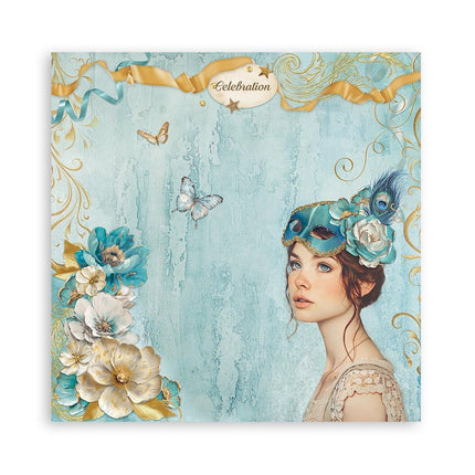 Papierblock 30,5x30,5 cm - 22 Blatt - Einseitig - Masquerade