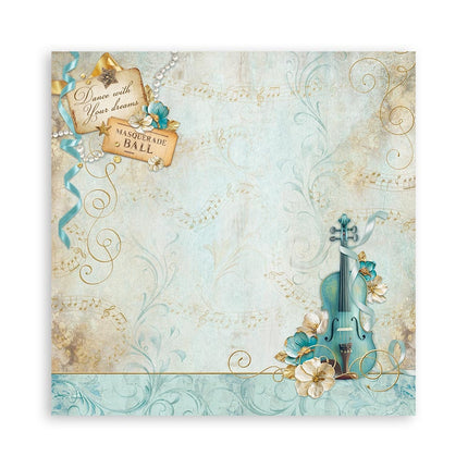 Papierblock 30,5x30,5 cm - 22 Blatt - Einseitig - Masquerade