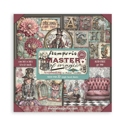 Papierblock 30,5x30,5 cm - 22 Blätter - Einseitig - Meister der Magie