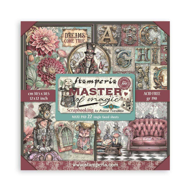 Papierblock 30,5x30,5 cm - 22 Blätter - Einseitig - Meister der Magie
