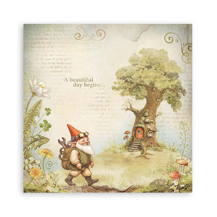 Papierblock 30,5x30,5 cm - 22 Blatt - Einseitig - Hidden Grove
