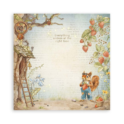 Papierblock 30,5x30,5 cm - 22 Blatt - Einseitig - Hidden Grove